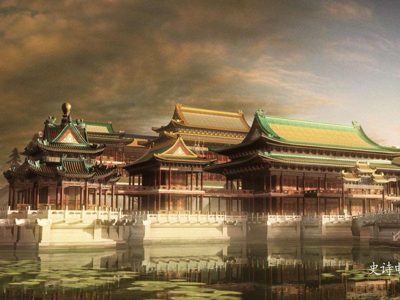 余晖映照出娇艳的晚霞,余晖映衬下美景