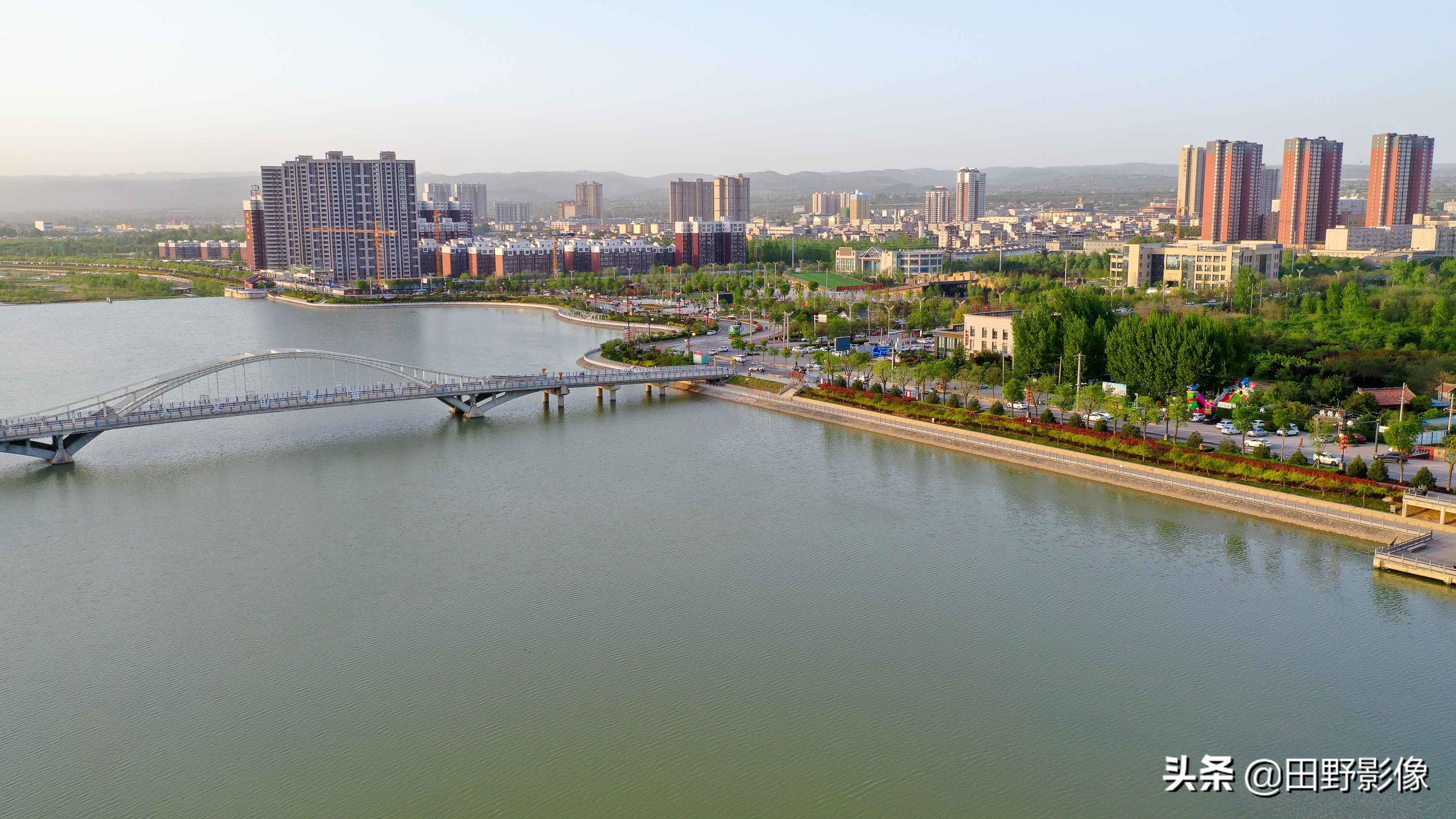 蓝田县航拍美景,蓝田县城的风景图