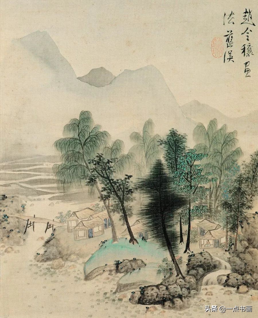 明画家蓝瑛溪山幽居图,明蓝瑛山水画全集