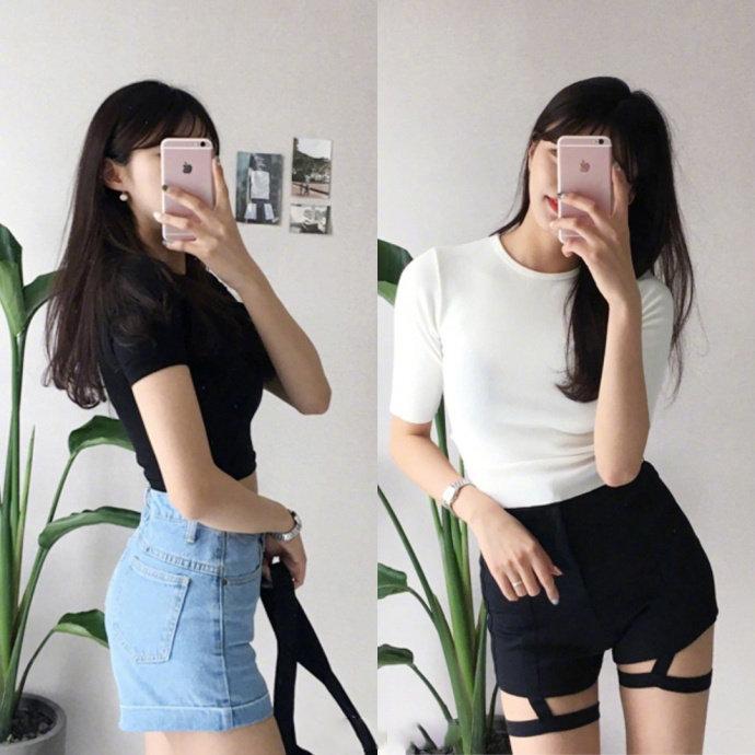 夏天的穿搭短裤推荐,夏季整套搭配短裤修身