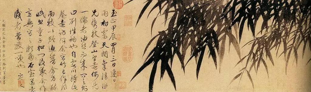 除了吃竹笋，竹筒饭，中国绘画大师们笔下的墨竹也十分有味道