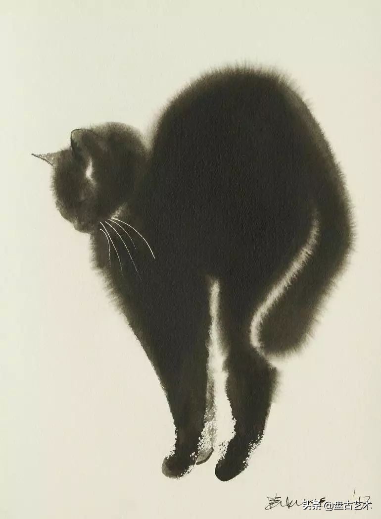 盘古文化艺术国画,盘古在宇宙中开天辟地国画