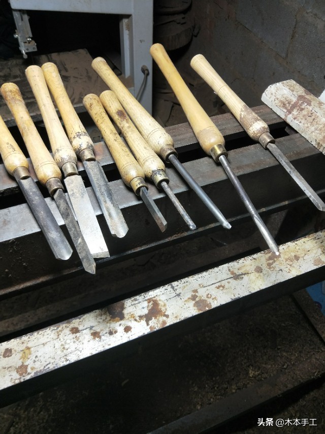 木艺车床加工小物品,手工木工车床专用工具刀