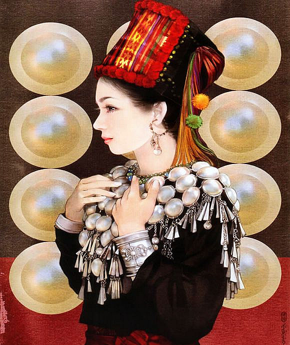 东方画姬---德珍彩绘古典美女画