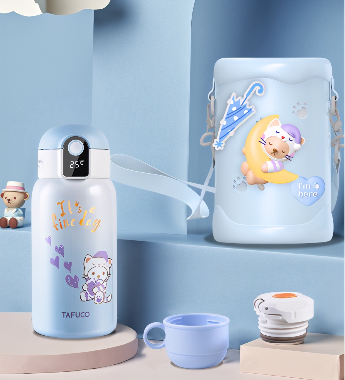 泰迪珍藏版招财虎保温杯,泰福高泰迪保温杯