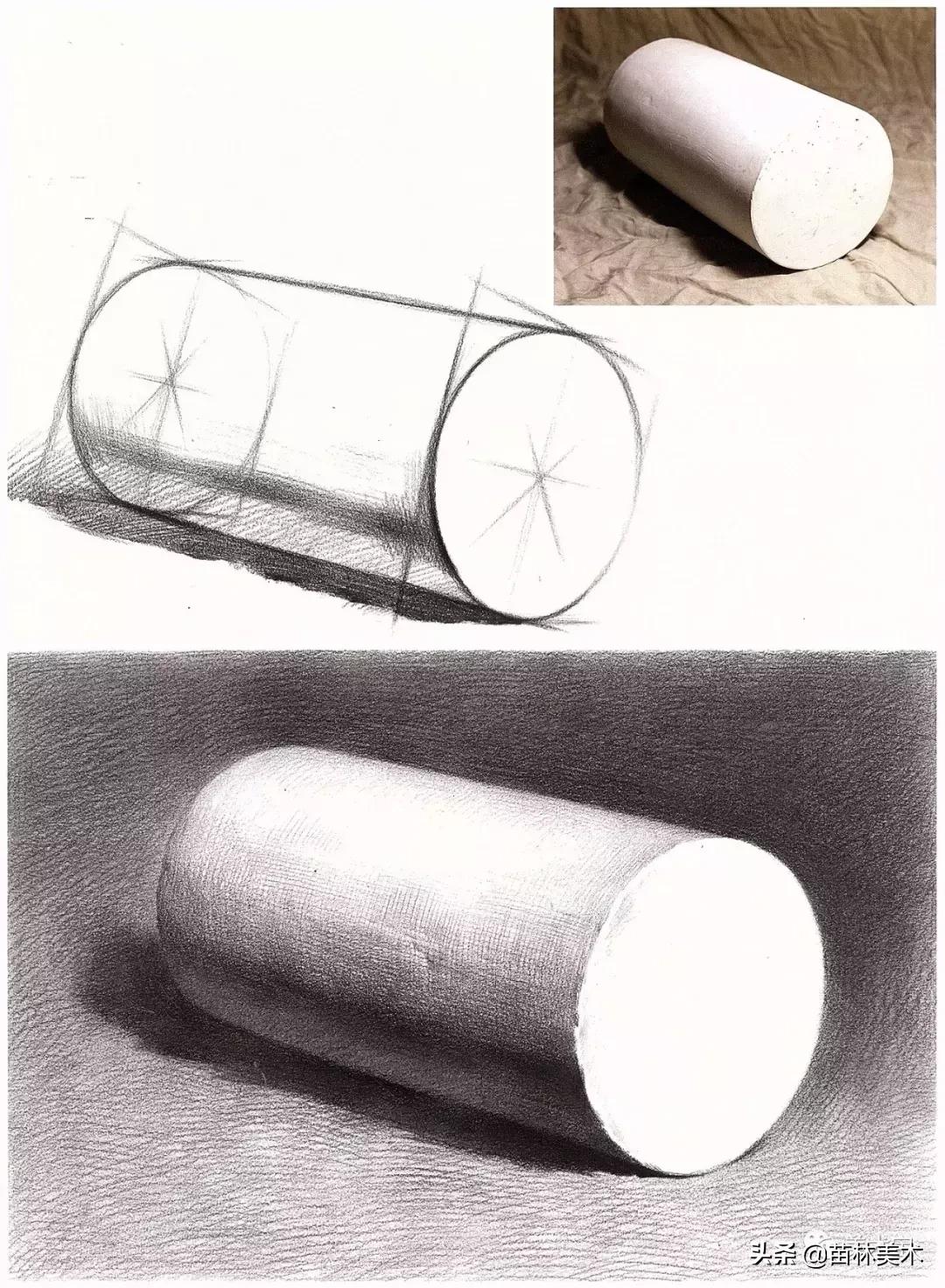 单个几何体图形素描教程,素描单个几何体结构图