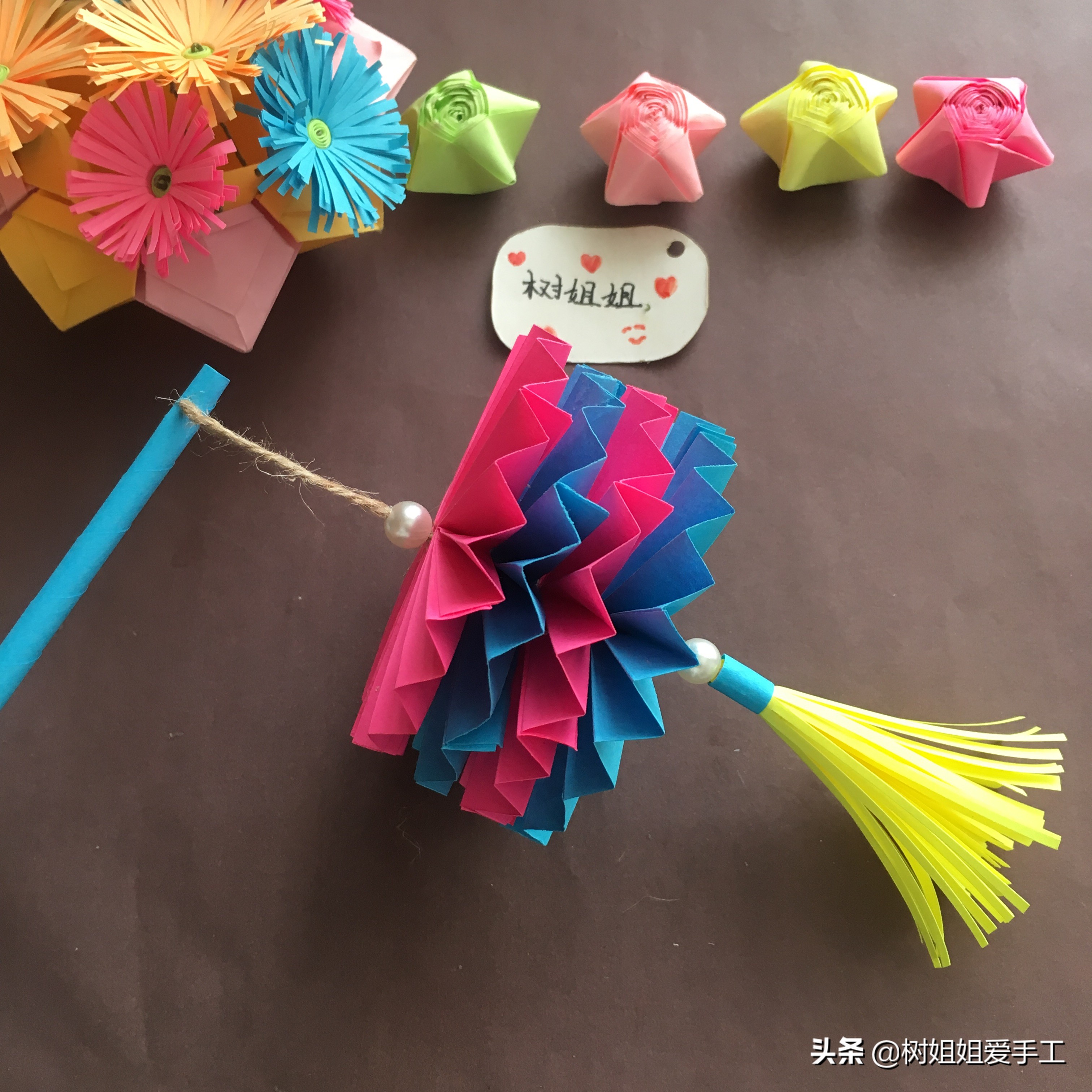 折纸灯笼上的装饰品,春节折纸挂件灯笼