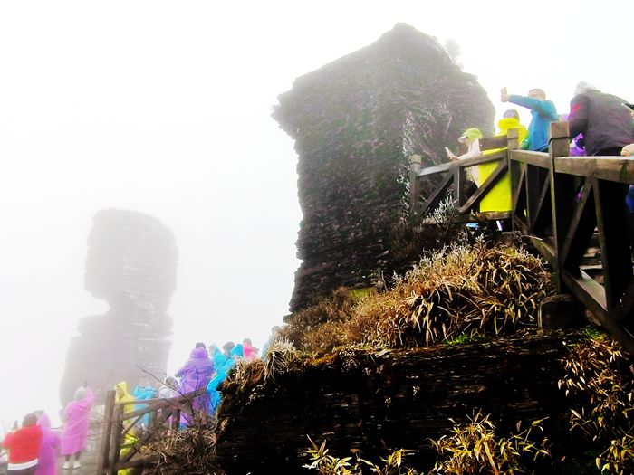 雨中的梵净山景色,烟雨梵净山