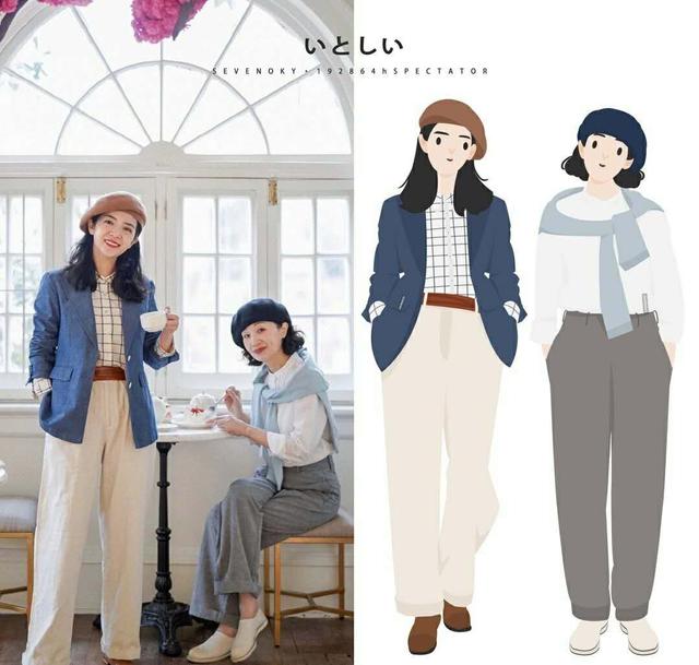 三木和妈妈的优衣库服装,三木妈妈优衣库秋冬装搭配