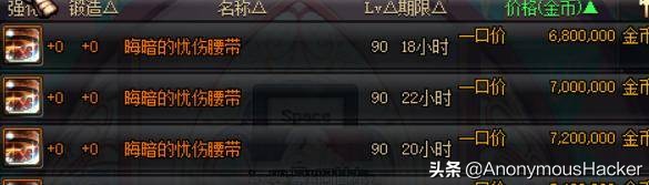 盘点dnf老版本经典装备,dnf老版本最稀有的史诗