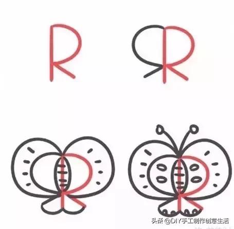 关于可爱的字母简笔画,happy字母简笔画