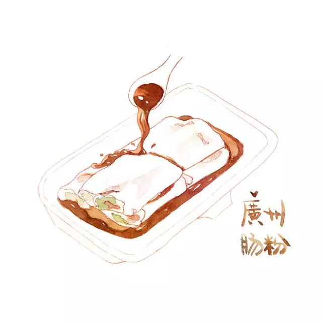 日本插画师的美食插画手绘图片,适合临摹的美食插画