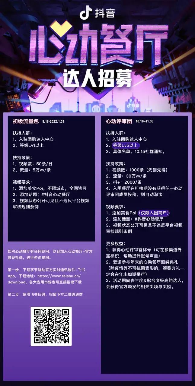 抖音心动餐厅营销方案,抖音心动餐厅如何入围