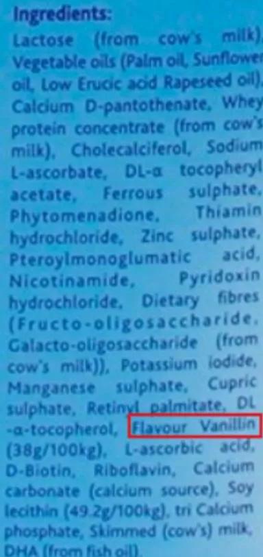 奶粉中含有香兰素有什么影响,奶粉的香兰素对宝宝有影响吗