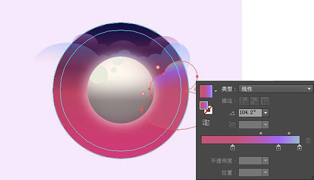 ai绘制梦幻星球,ai教程制作几何图