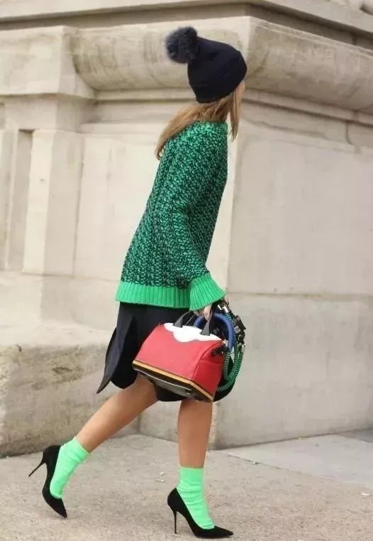 杨幂同款黑色过膝皮袜,杨幂过膝袜长筒袜秋冬款