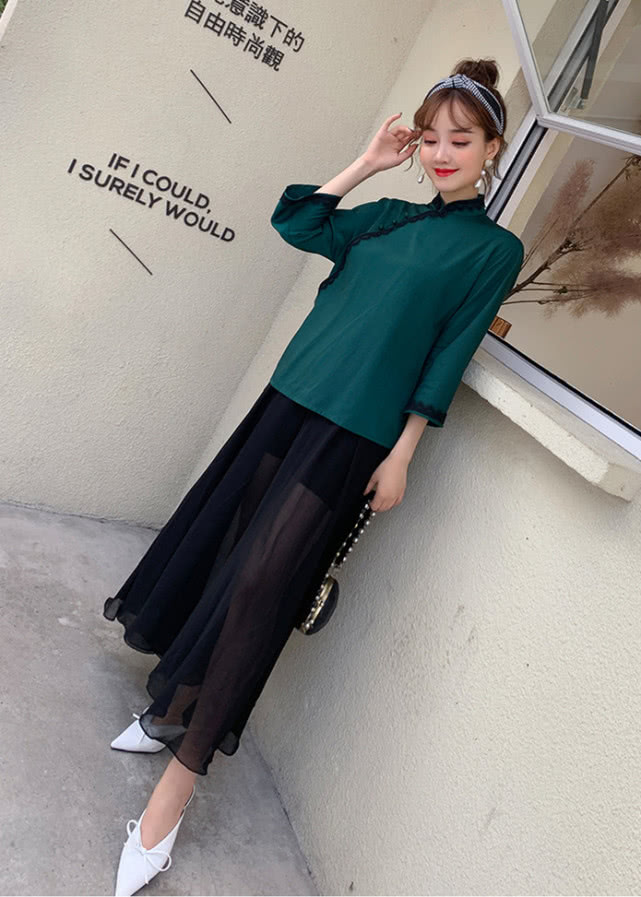 日常复古风唐装,唐装中国风女装时髦