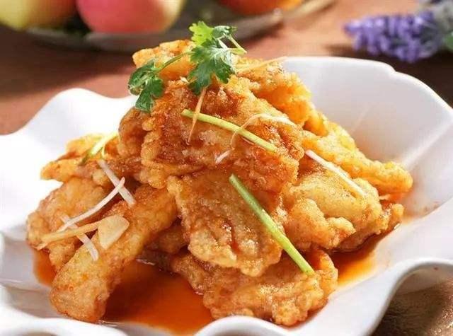 酸甜可口的东北菜锅包肉,东北特色菜锅包肉美食