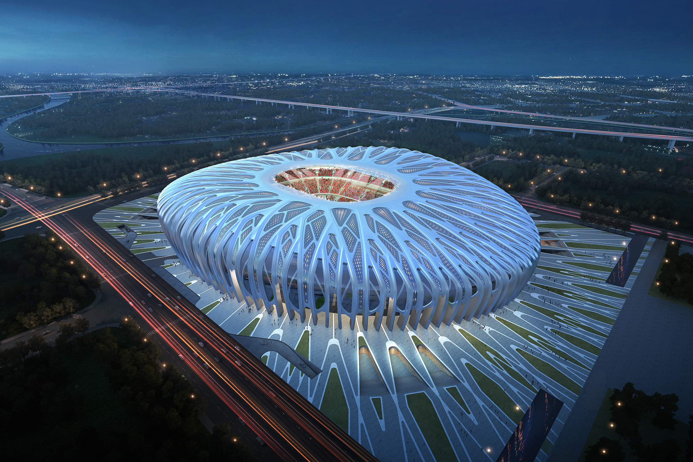 恒大再建两座8万人球场谁用,恒大10万人足球场设计