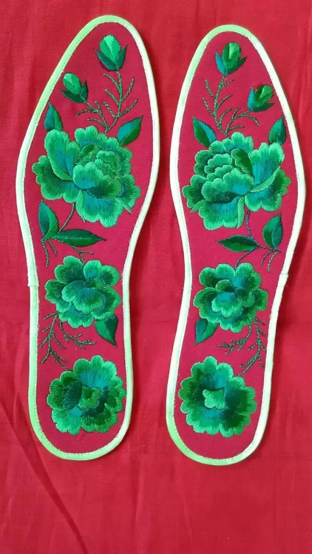 绣花鞋垫100种图案四格绣法,几何鞋垫图案鞋垫绣法