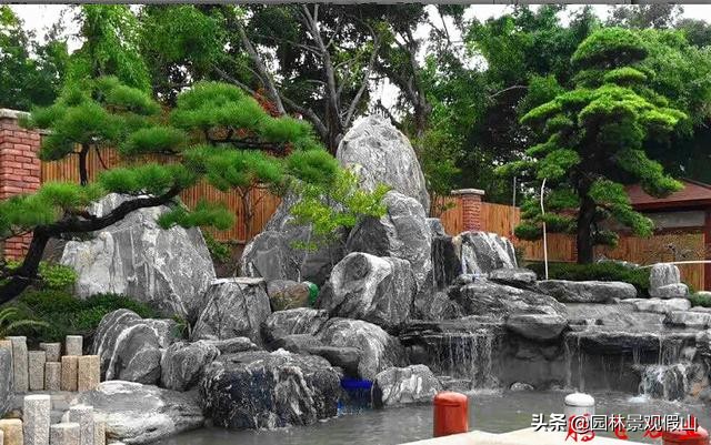 武汉室内假山鱼池庭院景观,陕西假山庭院景观设计制作
