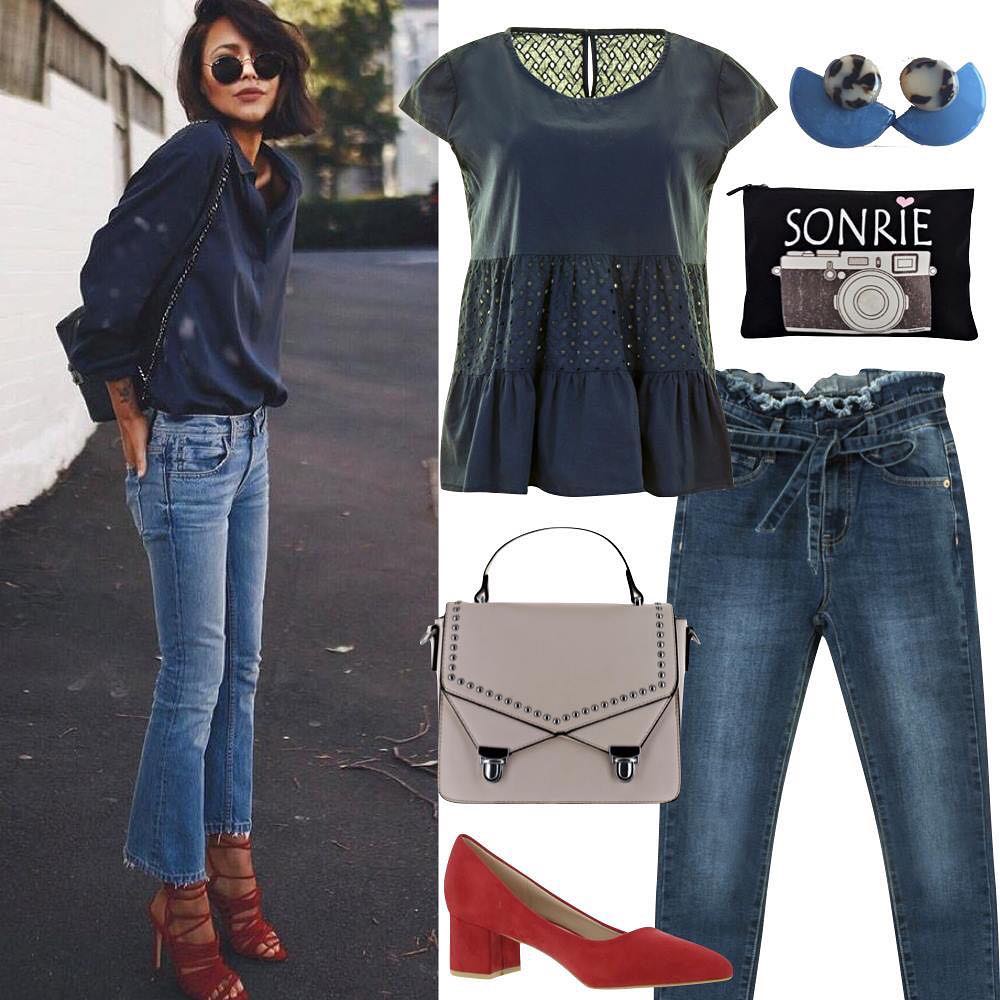 复古喇叭流苏牛仔裤港风穿搭,微喇牛仔裤港风穿搭