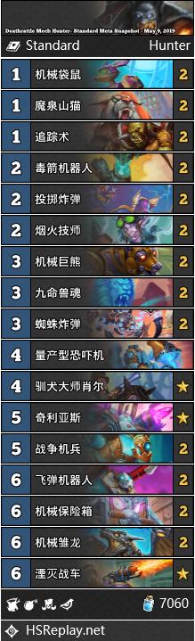 炉石天梯节奏贼卡组,炉石天梯标准环境周报完整版