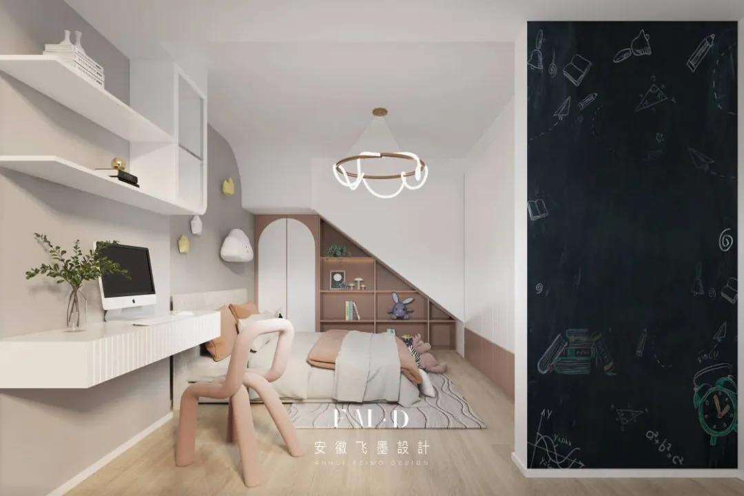 早备个黑板墙就好了！能涂能画实用与颜值兼具，解决了带娃难题