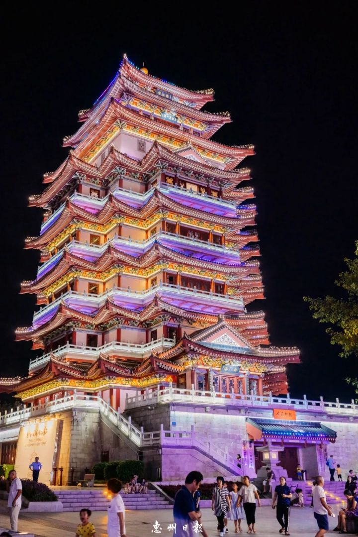 惠州博罗夜色,夜色惠州西湖