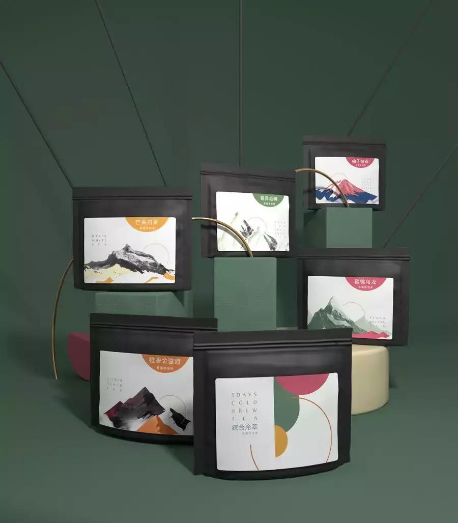 最时尚茶叶包装设计案例,茶叶包装插画基础设计