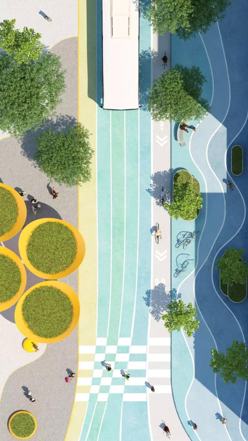 道路设计效果图,个性路面设计