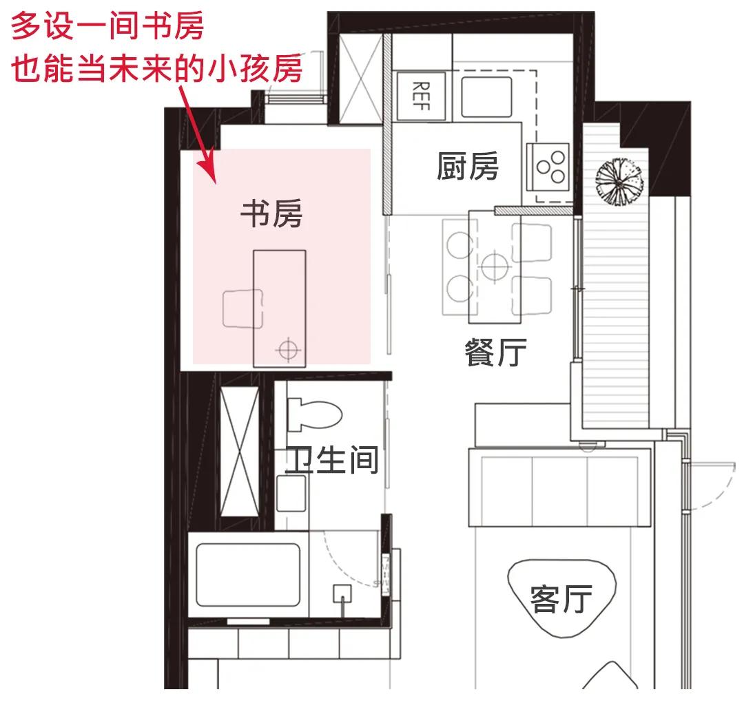 小户型不规则户型设计,小户型二合一户型布局设计