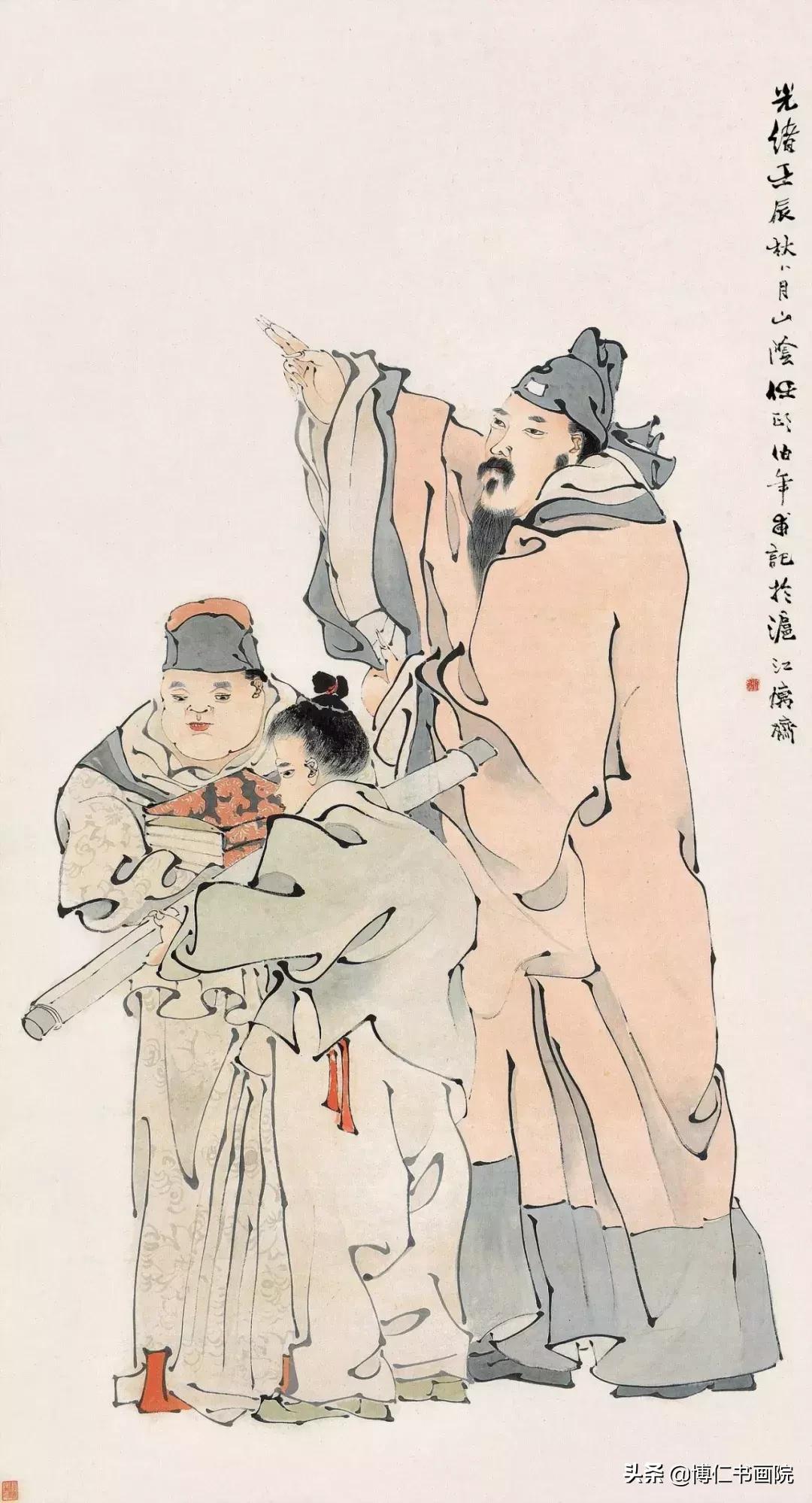 任佑年人物画无人超越的线条 (任伯年人物画高清大图)