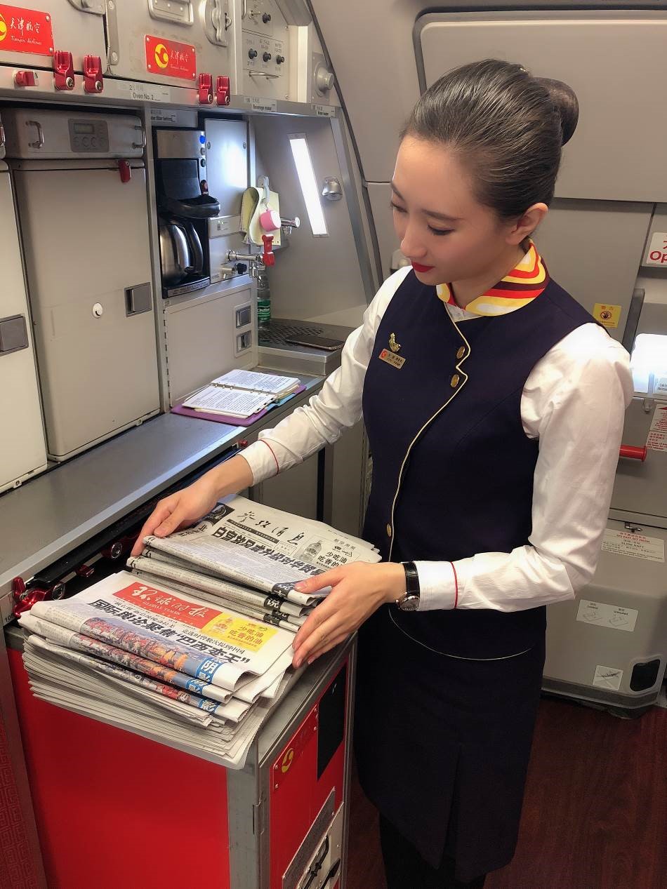 天津航空形象代言人孙婕,2018民航十佳空乘天津航空