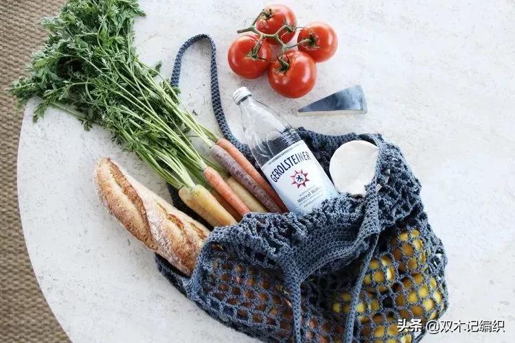 自己动手钩个小包,超实用钩织购物袋图解