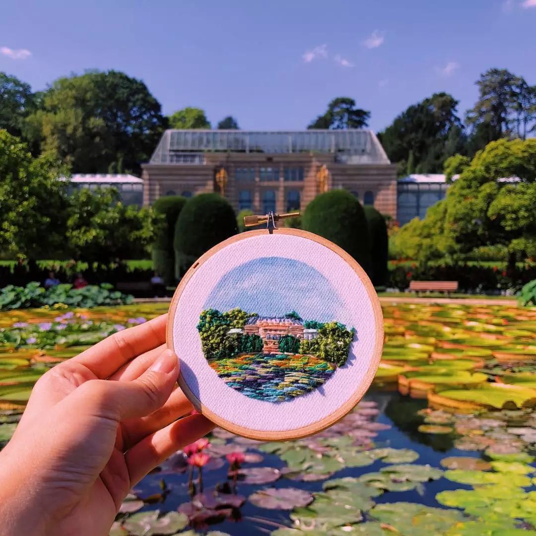 新加坡姑娘用刺绣记录下旅途风景，连Gucci都找她合作！