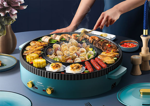 涮烤煎煮多功能一体锅做菜,蒸煮煎炒一体锅推荐两人用