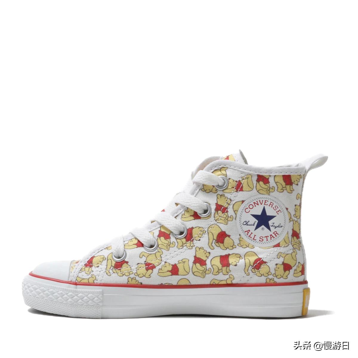 穿上小熊维尼去逛街！日本匡威推出小熊维尼限定婴儿小童帆布鞋