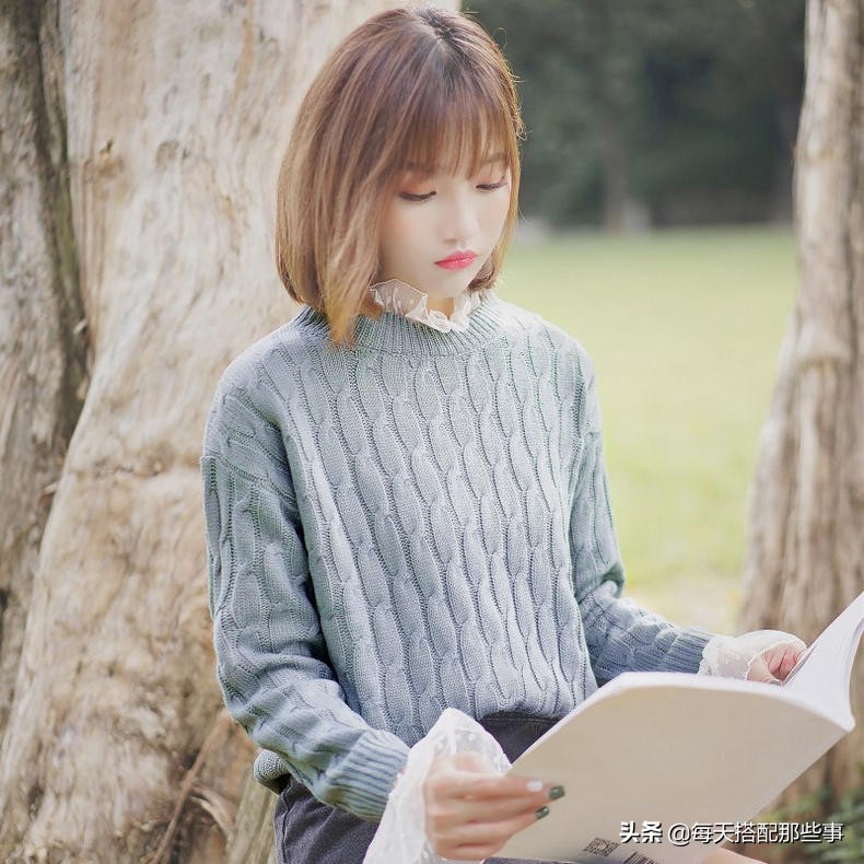 甜美针织衫套头,甜美针织衫单体