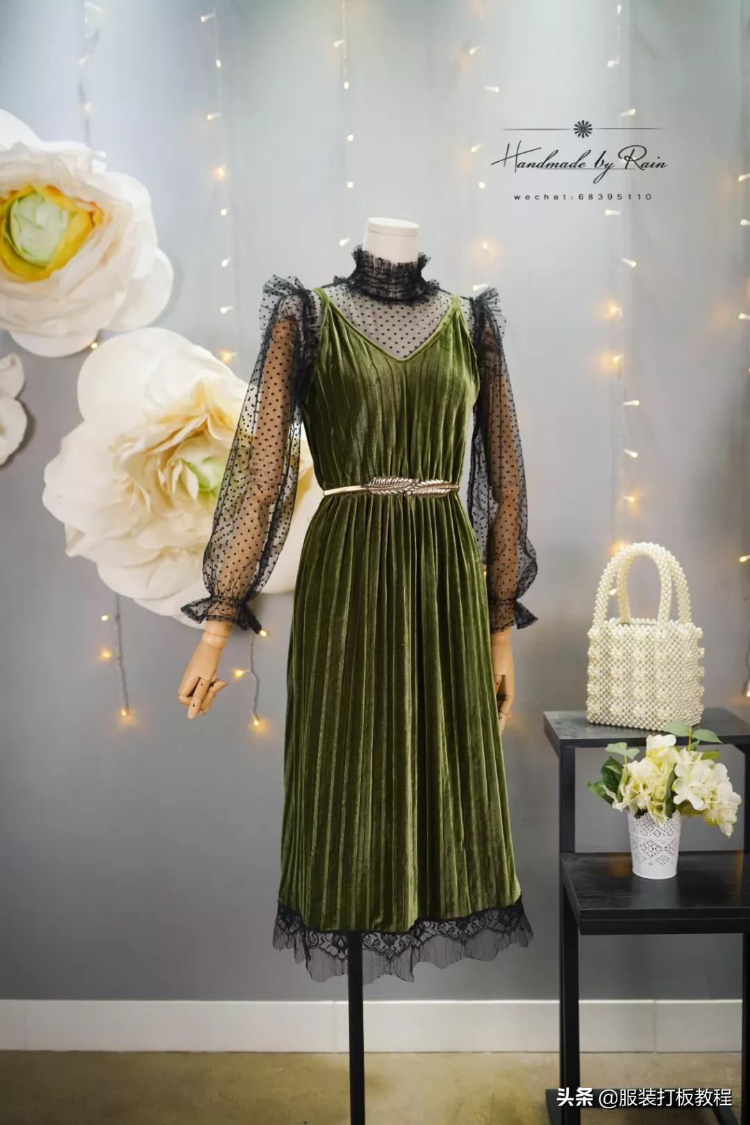 蕾丝打底衫高领制作过程,网纱洋气打底衫怎么缝制