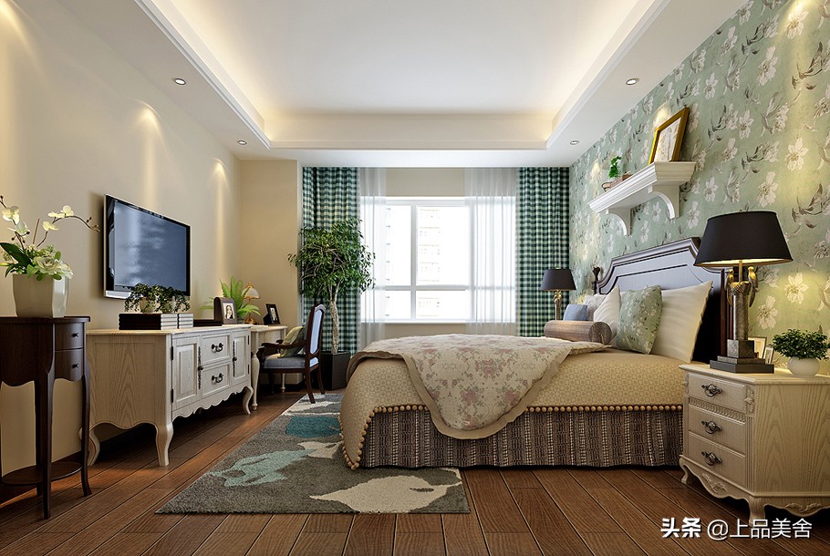 美式风格沙发背景墙效果图大全,美式风格蓝色沙发背景墙效果图