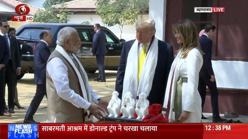 莫迪回应特朗普,莫迪送特朗普三个猴子图片