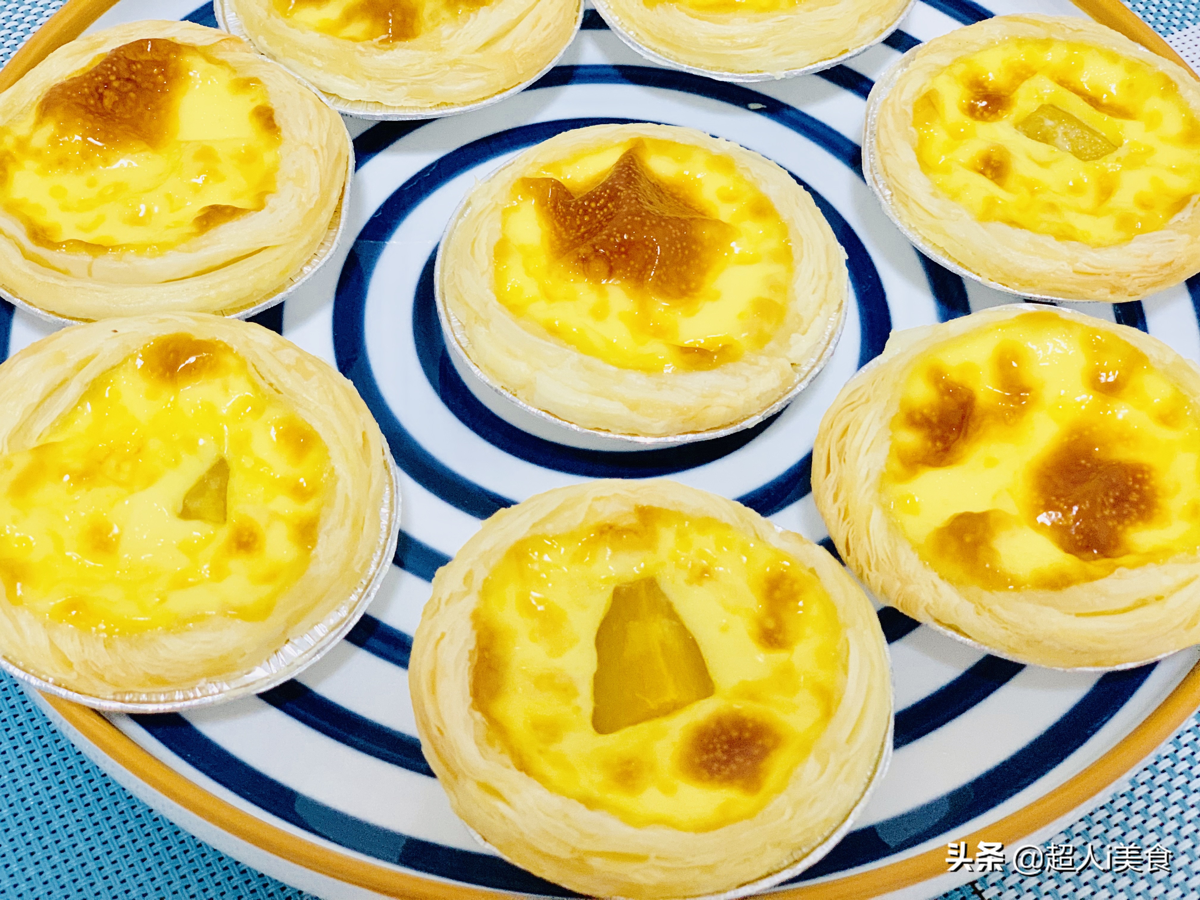 如何制作蛋挞液奶香浓郁,今日份蛋挞九宫格