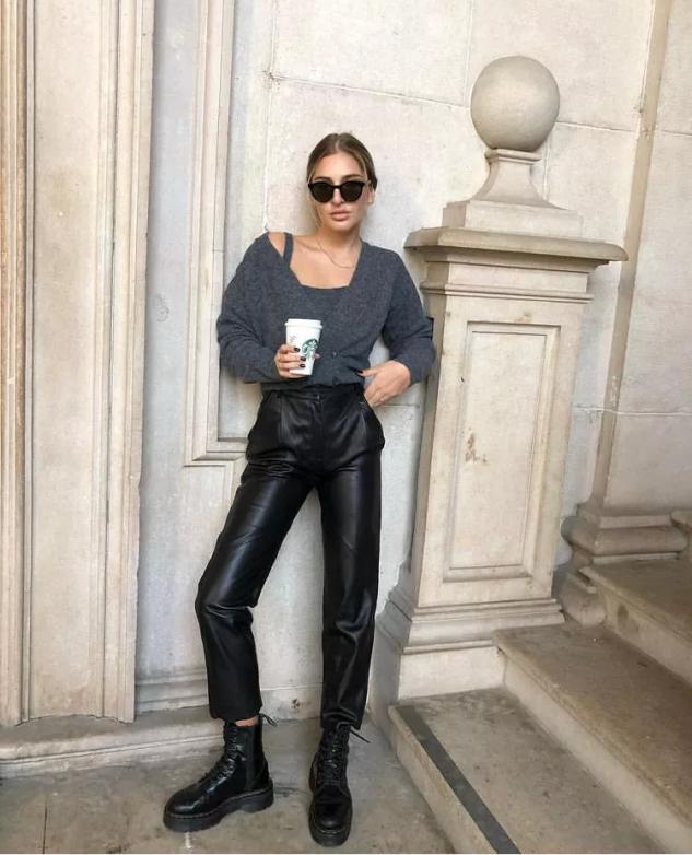 小脚裤冬季穿搭图片大全,冬天小脚裤配什么鞋子最好看