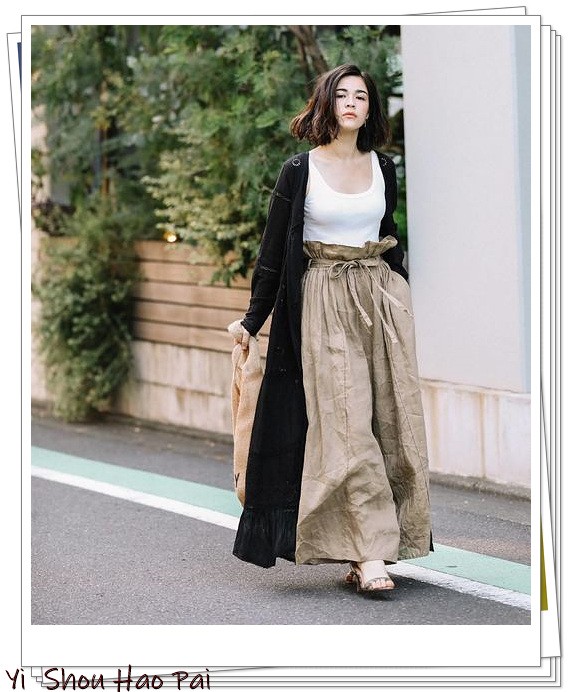 夏季亚麻宽松洋气7分裤,亚麻棉牛仔直筒裤穿搭