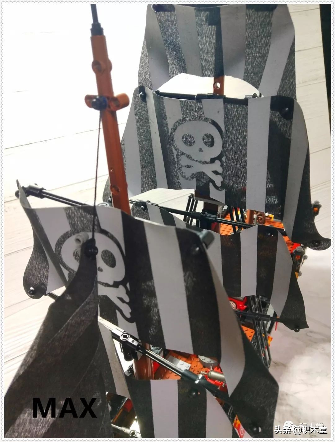 「虚测评」哲高积木QL1801海盗船之骷髅冒险号