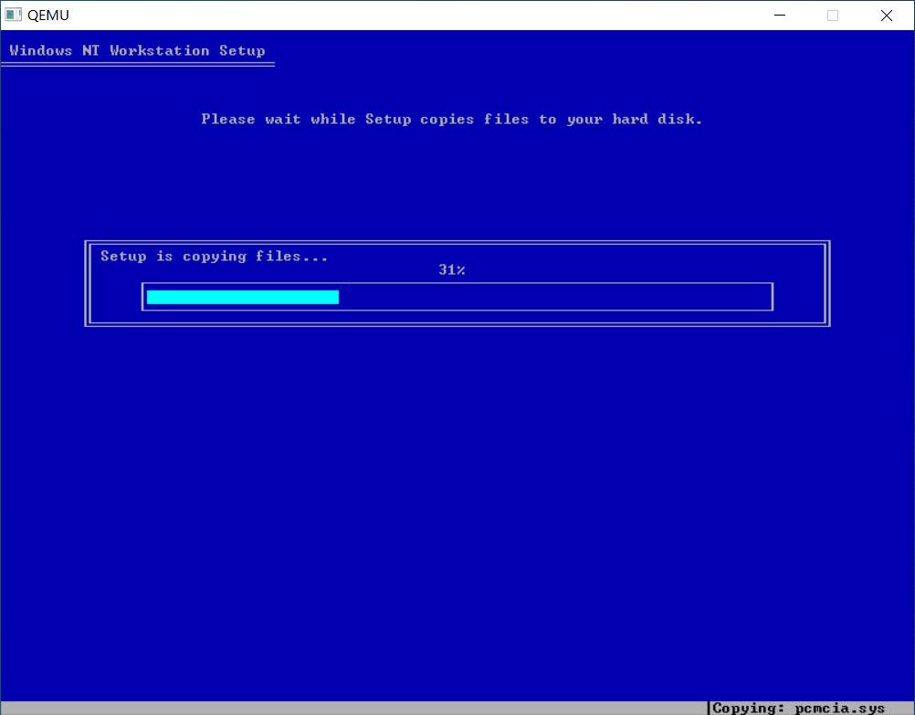 QEMU安装WINDOWSNT4.0MIPS版本