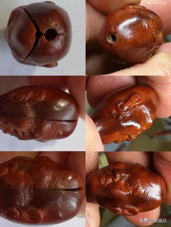 橄榄核雕裂纹怎样补回原样,橄榄核雕竖裂