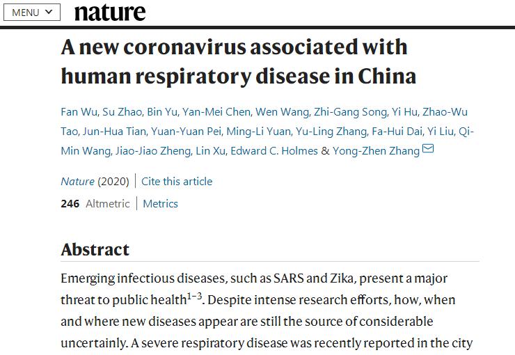2018年科学杂志上的新冠病毒论文,中科院新冠病毒论文