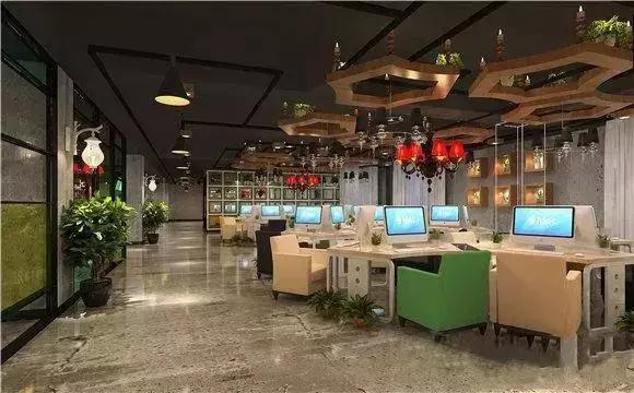 2024年网咖装修风格效果图大全,2019年网咖装修实物图